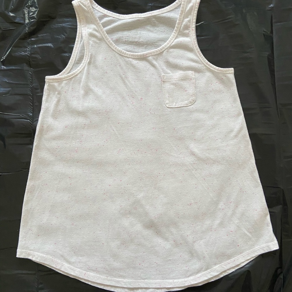 Girls White Tank Top